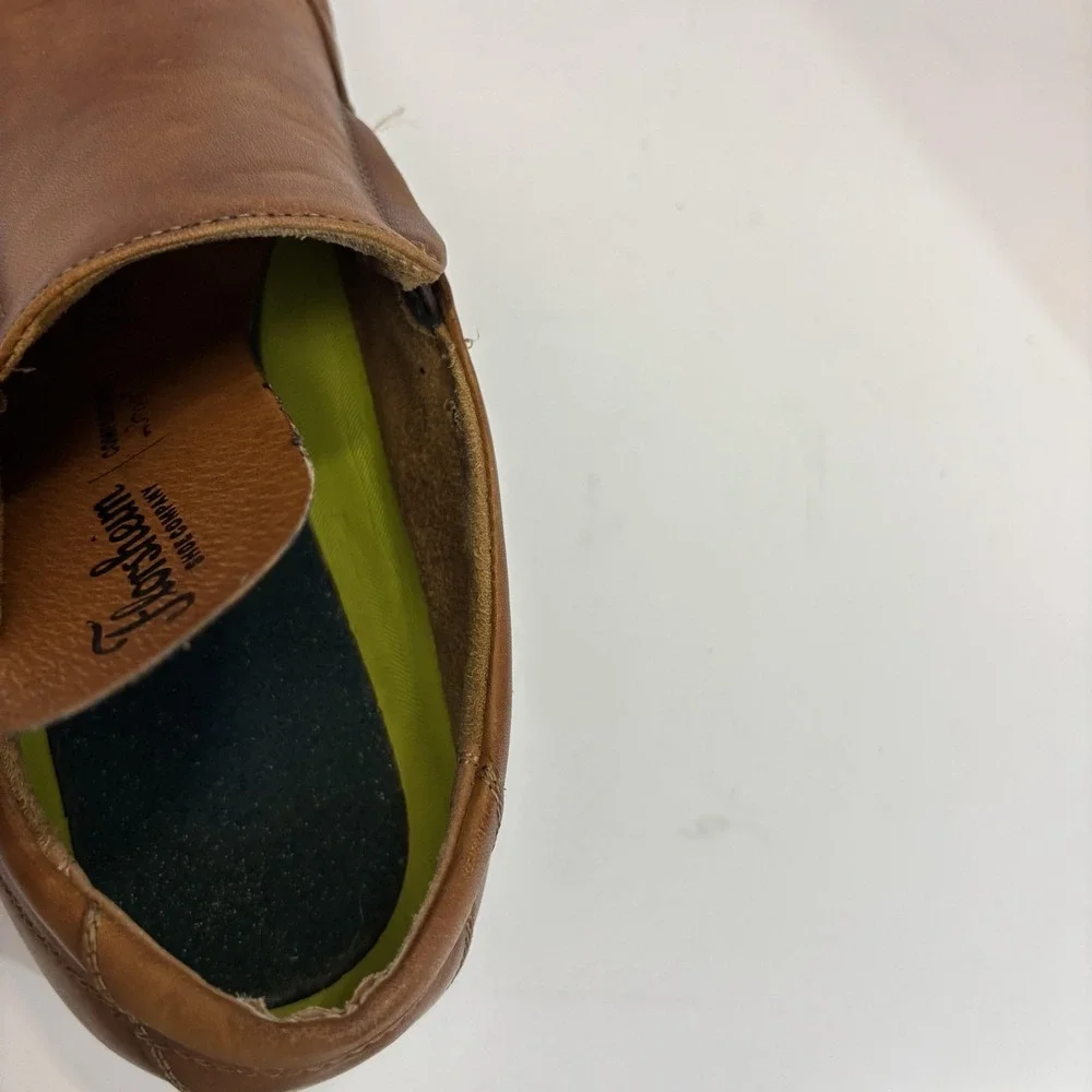 Florsheim Comfortech Slip On Oxford Dress Shoes Men 10.5 Brown Leather Ortholite
